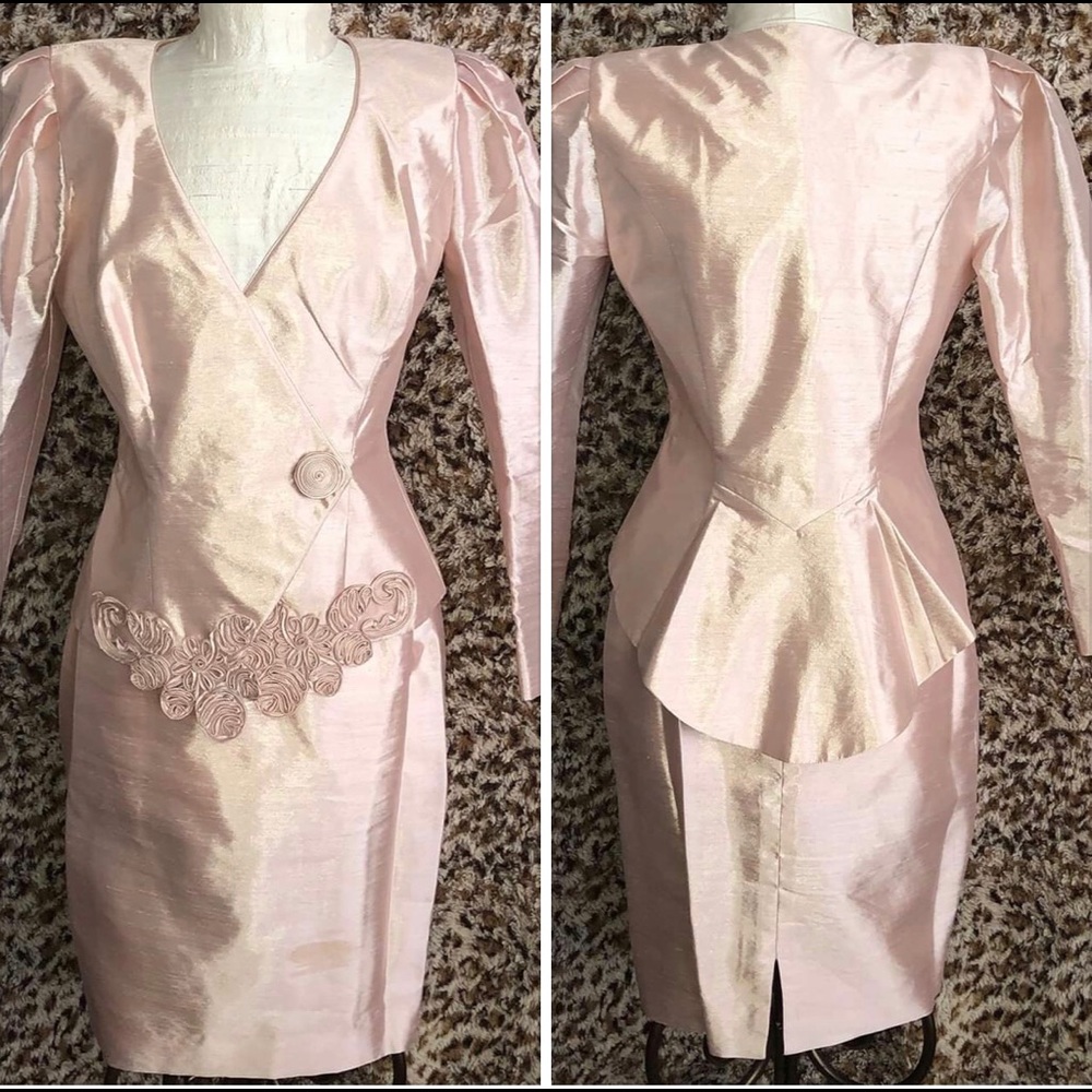 JOE BRAND CHAMPAGNE PENCIL SKIRT SET